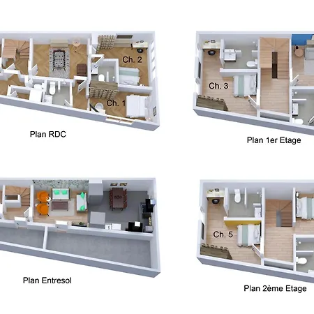 Le Relais De La Poste 6ch 6 Sdb, 12 Pers Centre Fibre